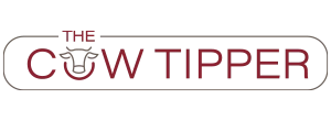 A logo reading “THE COW TIPPER” with a stylized bull icon forming part of the C, inside a rounded rectangle.